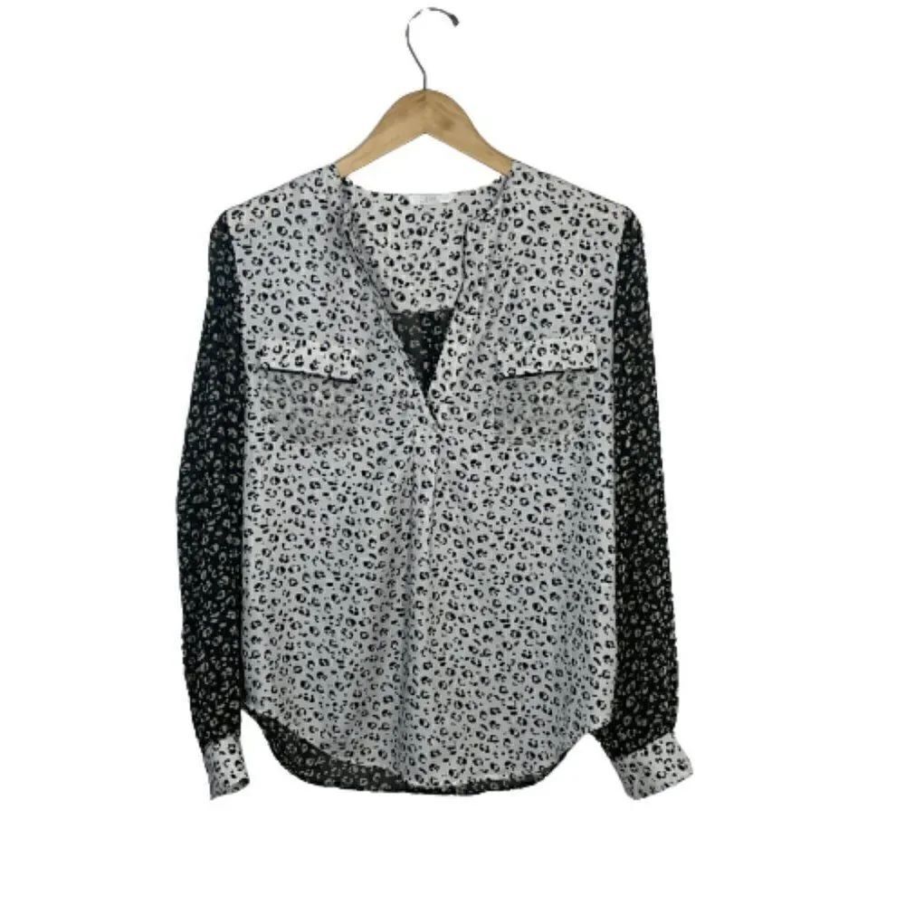 ZOA New York Silk Blouse Animal Print Size Small